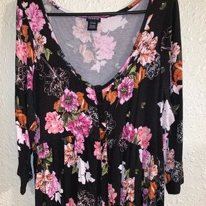 Floral babydoll top